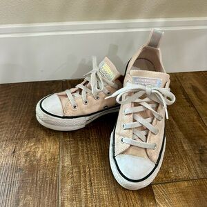 Converse All Star Girl size 2 Light Pink shimmer